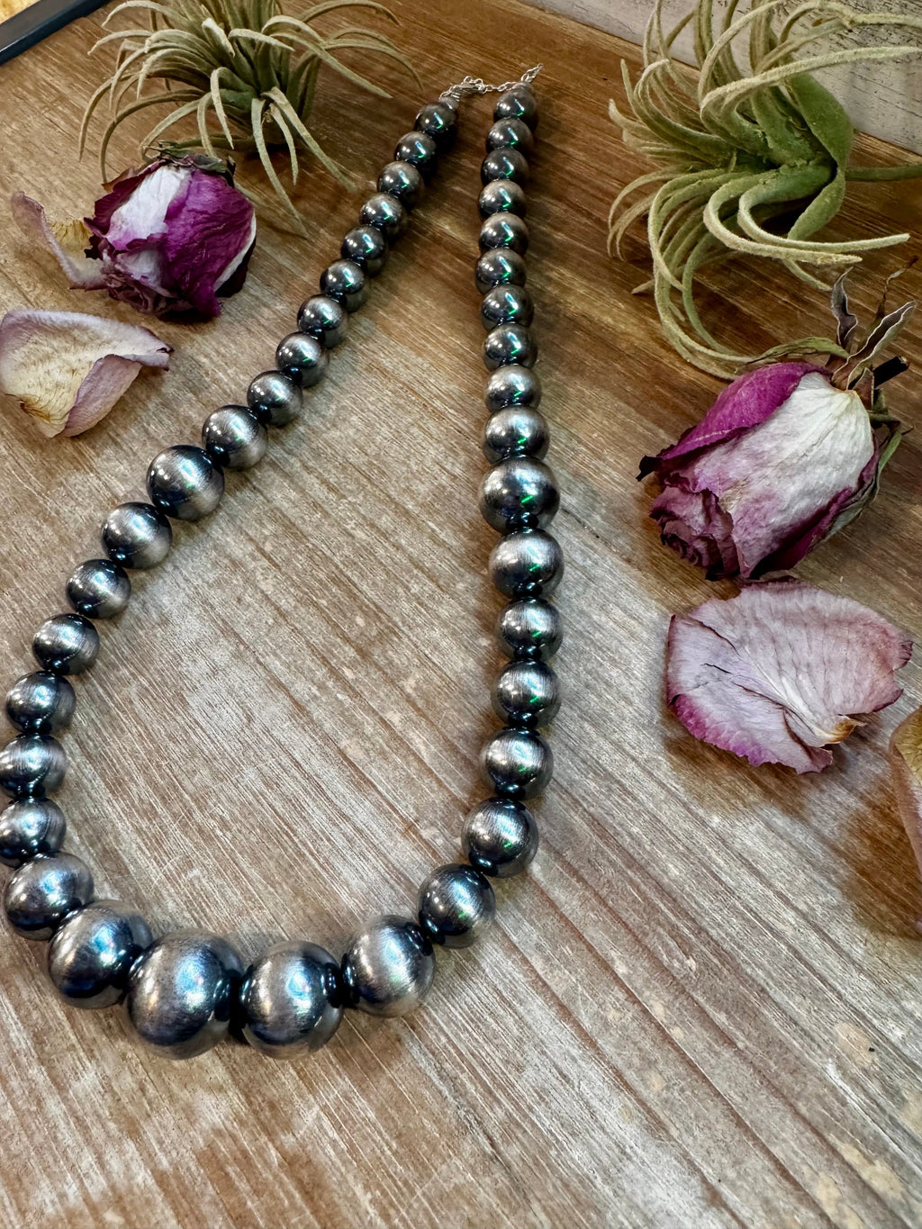 Large Sterling Silver Pearl Necklace – 8mm to 20mm Graduated