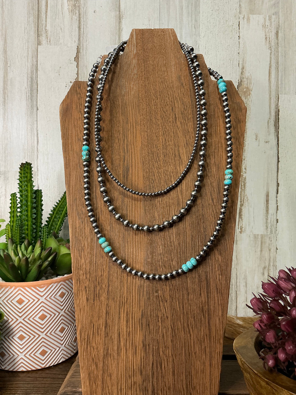 3mm Sterling Silver Pearl Necklace 14"