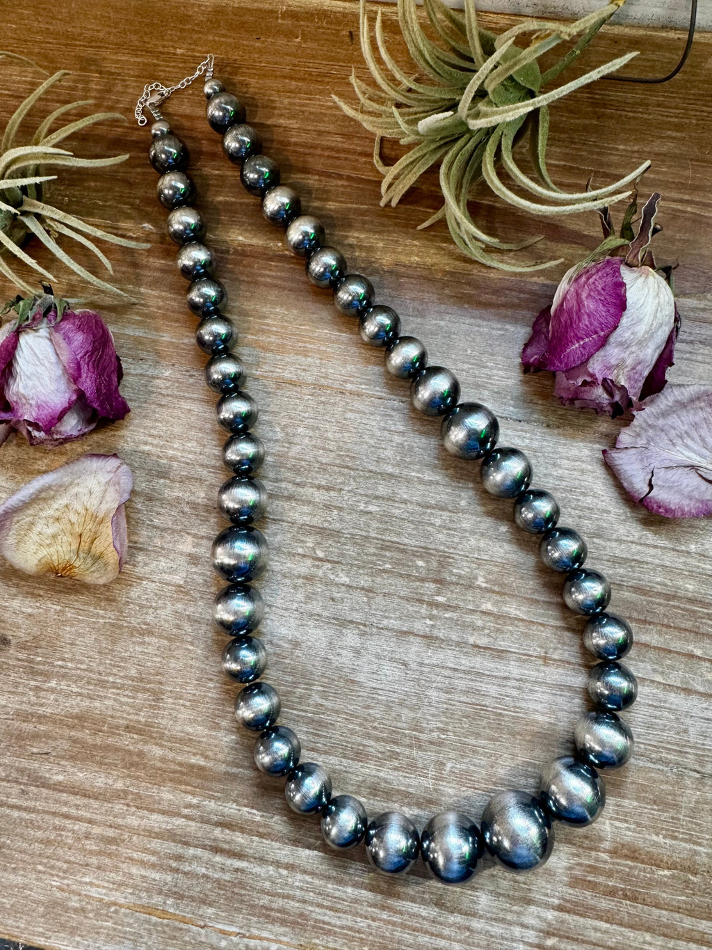 Large Sterling Silver Pearl Necklace – 8mm to 20mm Graduated