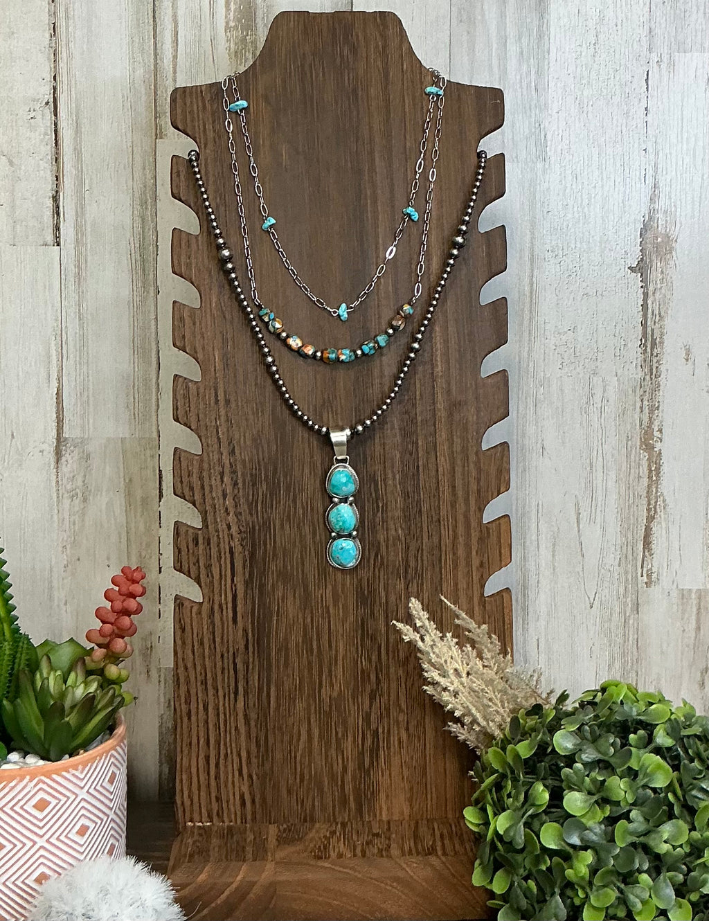 Sleeping Beauty Turquoise Paperclip Chain Necklace – 15” + 2” Extender